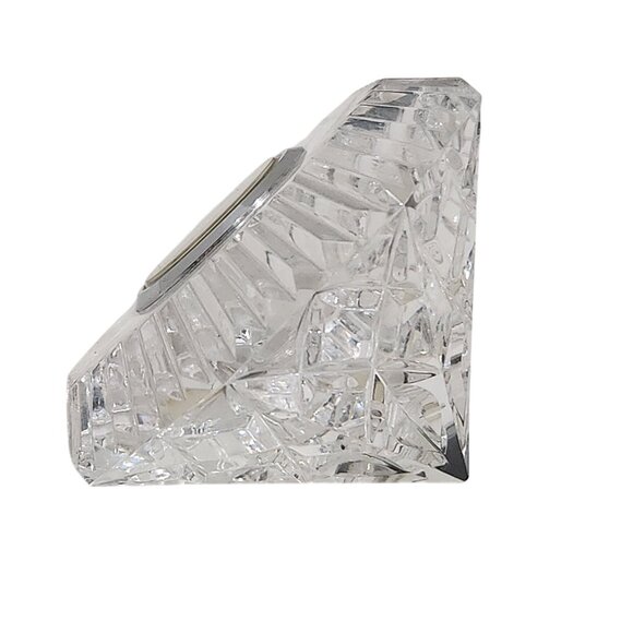 Waterford Crystal Desk Clock Roman Numerals Octagonal Shape Quartz Elegant Desig - Picture 2 of 3
